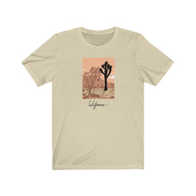 Load image into Gallery viewer, California desert T-Shirt. Cali lover tee. Cactus, mountain, desert shirt. This classic unisex jersey short sleeve tee fits like a well-loved favorite. Soft cotton and quality print make you fall in love with it. For both men and women and offered in 5 great colors.
