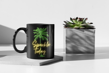 Load image into Gallery viewer, Sparkle Today - Coffee Mug with a beautiful palm tree. Warm your soul with a nice cuppa out of this perfectly sized ceramic mug. . It’s microwave safe and dishwasher safe and made of white, durable ceramic in an 11-ounce size. It’s the perfect gift for your true coffee, tea or hot chocolate lover.
