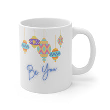 Load image into Gallery viewer, Be You! while you warm your soul with a nice cuppa out of this perfectly sized ceramic mug. A beautiful design to make that &quot;aaahhh!&quot; moment even better. It’s microwave safe and dishwasher safe and made of white, durable ceramic in an 11-ounce size. It’s the perfect gift for your true coffee, tea or hot chocolate lover. · 11 oz (0.33 l) · White Ceramic · Lead and BPA free 11oz Height, in 3.74 Diameter, in 3.15
