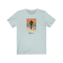 Load image into Gallery viewer, California desert T-Shirt. Cali lover tee. Cactus, mountain, desert shirt. This classic unisex jersey short sleeve tee fits like a well-loved favorite. Soft cotton and quality print make you fall in love with it. For both men and women and offered in 5 great colors.
