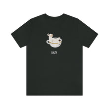 Load image into Gallery viewer, Llazy - Unisex Llama T-shirt .  Llama Unisex Tee.  Llama pun, funny tee.  Illustrated llama lounging in a big cup of coffee and the words, Llazy under it. Unique T-Shirts for men and women. This classic unisex jersey short sleeve tee fits like a well-loved favorite.  Perfect t-shirt fit for men or women.
