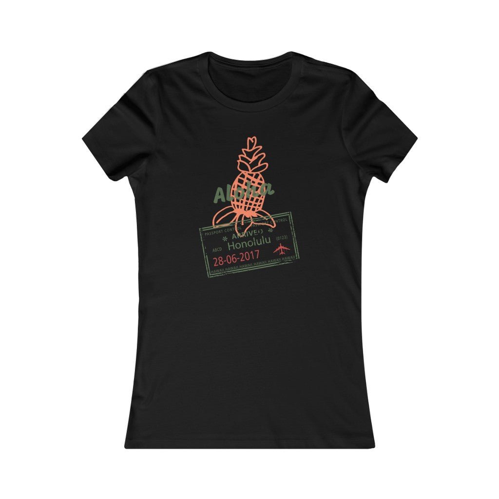 Hawaii T-Shirt, Short sleeve women's tee. Aloha shirt.  Hawaii lover gift. This go-to tee fits like a well-loved favorite, featuring a slim feminine fit. Additionally, it is comfortable with super soft cotton and quality print that will make you fall in love with it.