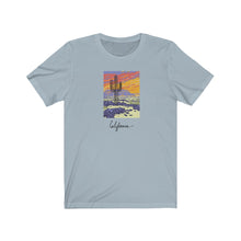 Load image into Gallery viewer, California desert T-Shirt. Cali lover tee. Cactus, mountain, desert shirt. This classic unisex jersey short sleeve tee fits like a well-loved favorite. Soft cotton and quality print make you fall in love with it. For both men and women and offered in 5 great colors.
