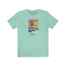 Load image into Gallery viewer, California desert T-Shirt. Cali lover tee. Cactus, mountain, desert shirt. This classic unisex jersey short sleeve tee fits like a well-loved favorite. Soft cotton and quality print make you fall in love with it. For both men and women and offered in 5 great colors.
