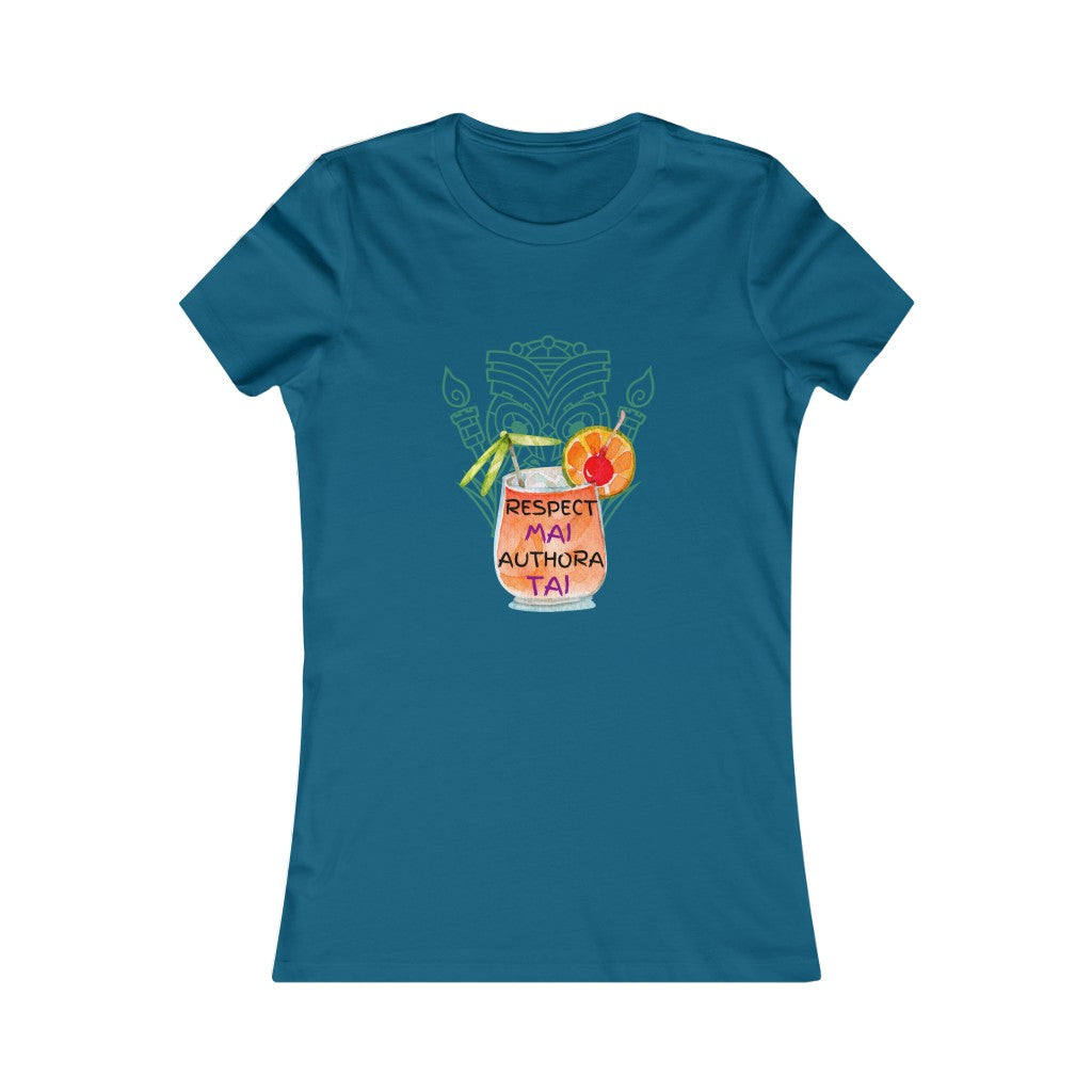 This unique Mai Tai tee makes the ultimate personal statement. Respect Mai-Authora-Tai! Perfect junior's t-shirt for your tiki collection or that Tiki-phile friend of yours.  Her go-to tee fits like a well-loved favorite, featuring a slim feminine fit. Additionally, it is comfortable with super soft cotton and quality print. 