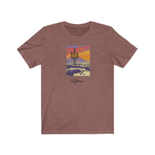 Load image into Gallery viewer, California desert T-Shirt. Cali lover tee. Cactus, mountain, desert shirt. This classic unisex jersey short sleeve tee fits like a well-loved favorite. Soft cotton and quality print make you fall in love with it. For both men and women and offered in 5 great colors.
