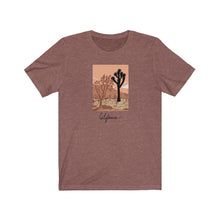 Load image into Gallery viewer, California desert T-Shirt. Cali lover tee. Cactus, mountain, desert shirt. This classic unisex jersey short sleeve tee fits like a well-loved favorite. Soft cotton and quality print make you fall in love with it. For both men and women and offered in 5 great colors.
