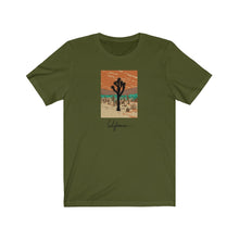 Load image into Gallery viewer, California desert T-Shirt. Cali lover tee. Cactus, mountain, desert shirt. This classic unisex jersey short sleeve tee fits like a well-loved favorite. Soft cotton and quality print make you fall in love with it. For both men and women and offered in 5 great colors.
