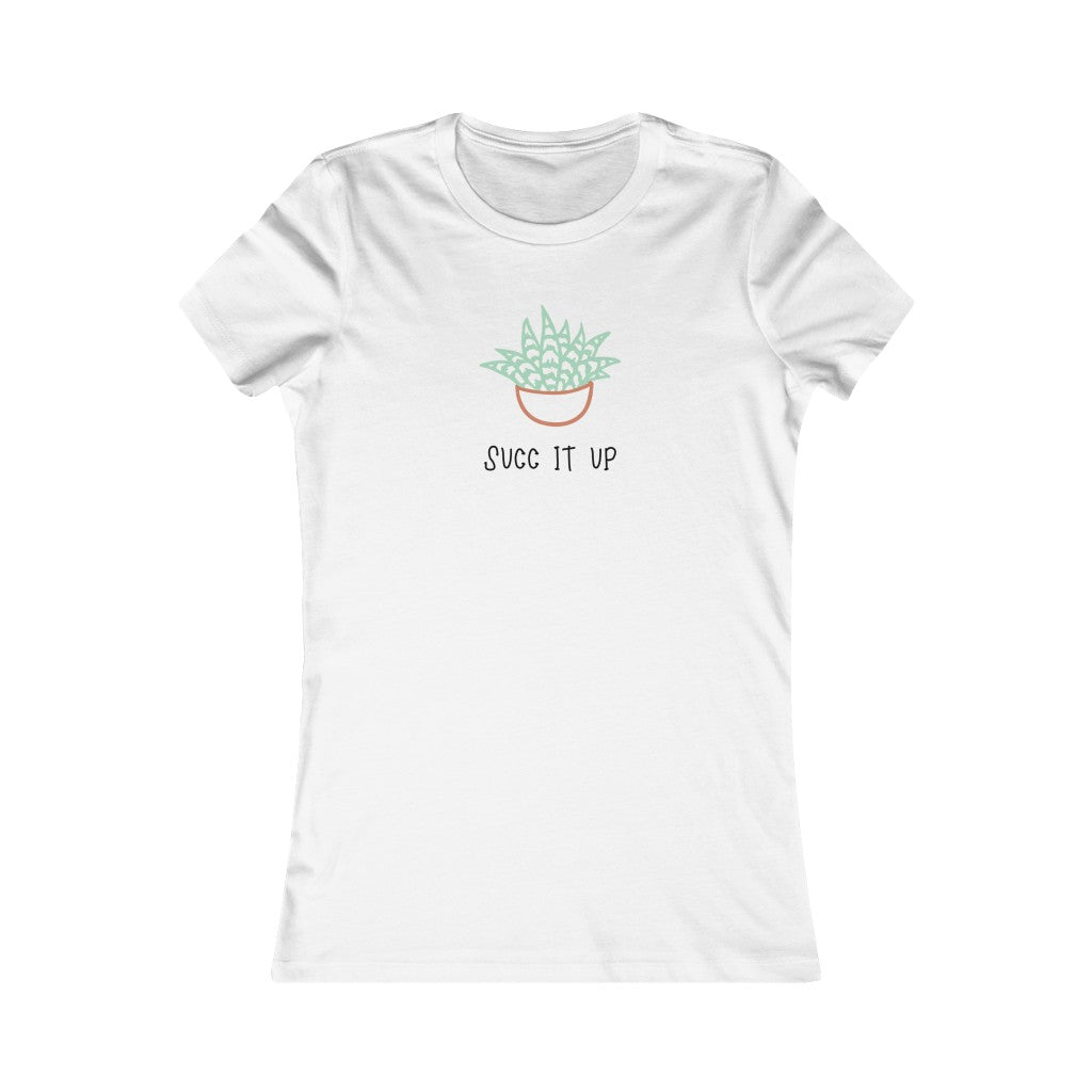 Succulent humor T-Shirt. This cute junior's short sleeve tee will get attention with its play on words and chic look. Fits like a well-loved favorite and features a slim feminine fit. Cactus succulent shirt- cute, funny gift.