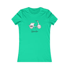 Load image into Gallery viewer, Wander T-Shirt.  French and Italian Scooter tee.  Cute travel shirt. This special junior&#39;s tee has a slim feminine fit. It&#39;s comfortable with super soft cotton and quality print that is sure to become her favorite! For juniors and offered in 5 great colors.
