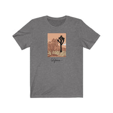 Load image into Gallery viewer, California desert T-Shirt. Cali lover tee. Cactus, mountain, desert shirt. This classic unisex jersey short sleeve tee fits like a well-loved favorite. Soft cotton and quality print make you fall in love with it. For both men and women and offered in 5 great colors.
