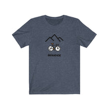 Load image into Gallery viewer, Wander Mountain Bike T-Shirt. Bicycle tee. Outdoor travel lover shirt. The perfect tee to express your wanderlust or a unique gift for the traveler in your life. This comfy cotton tee shirt is great for men and women.  This classic unisex jersey short sleeve tee fits like a well-loved favorite. Soft cotton and quality print make you fall in love with it.
