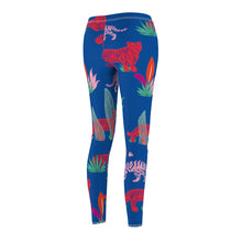 Load image into Gallery viewer, Welcome to the Jungle Leggings. Tiger print yoga pants. These skinny fitting high-waisted yoga leggings will take you from workout to store run in comfort and style. They are soft and comfortable with an all-over print that adds an instant pop to any athleisure wardrobe. 
