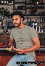 Load image into Gallery viewer, I Drink Coffee and I Know Things - Coffee Lover T-Shirt.  Great gift for a coffee person or barista.  Caffeine lover tee shirt.  Great fit for both men and women. This classic unisex jersey short sleeve tee fits like a well-loved favorite. Soft cotton and quality print make you fall in love with it over and over again. 
