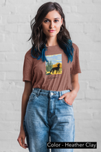 Load image into Gallery viewer, California desert T-Shirt. Cali lover tee. Cactus, mountain, desert shirt. This classic unisex jersey short sleeve tee fits like a well-loved favorite. Soft cotton and quality print make you fall in love with it. For both men and women and offered in 5 great colors.
