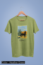 Load image into Gallery viewer, California desert T-Shirt. Cali lover tee. Cactus, mountain, desert shirt. This classic unisex jersey short sleeve tee fits like a well-loved favorite. Soft cotton and quality print make you fall in love with it. For both men and women and offered in 5 great colors.
