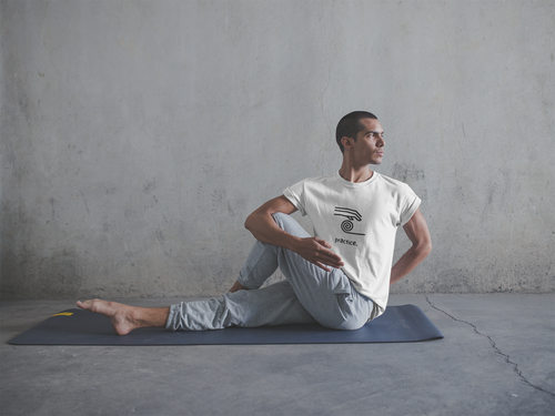 Practice. - Yoga T-Shirt - A simple, classic, meaningful design for all our yogis out there.  This classic unisex jersey short sleeve tee fits like a well-loved favorite. Soft cotton and quality print make you fall in love with it. 100% Airlume combed and ringspun cotton great for men and women.