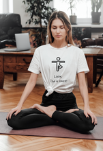 Load image into Gallery viewer, Look, I&#39;m a Tree - Yoga T-Shirt - A simple, classic, meaningful design for all our yogis out there.  This classic unisex jersey short sleeve tee fits like a well-loved favorite. Soft cotton and quality print make you fall in love with it. 100% Airlume combed and ringspun cotton great for men and women.
