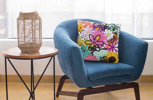 Peace Man! Brighten up any room with this cheerful Hippie Flower Pillow Case. Pillow not included -Size -14
