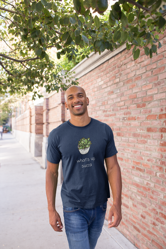 What the succulent tee. Succulent humor T-Shirt. Cactus succulent shirt- cute, funny gift. This soft short sleeve tee will get attention with its play on words and chic look. This classic unisex jersey short sleeve tee fits like a well-loved favorite. Great short sleeve tee for men or women.  Soft cotton and quality print.