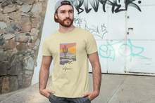 Load image into Gallery viewer, California desert T-Shirt. Cali lover tee. Cactus, mountain, desert shirt. This classic unisex jersey short sleeve tee fits like a well-loved favorite. Soft cotton and quality print make you fall in love with it. For both men and women and offered in 5 great colors.
