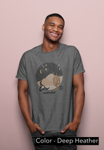 Load image into Gallery viewer, Wander Desert Night Cactus T-Shirt. Desert and cactus inspired tee. Travel lover shirt. The perfect tee to express your wanderlust or a unique gift for the traveler in your life. This comfy cotton tee shirt is great for men and women.  This classic unisex jersey short sleeve tee fits like a well-loved favorite. Soft cotton and quality print
