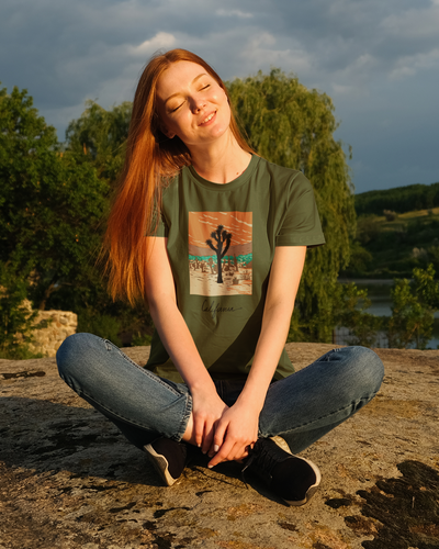 California desert T-Shirt. Cali lover tee. Cactus, mountain, desert shirt. This classic unisex jersey short sleeve tee fits like a well-loved favorite. Soft cotton and quality print make you fall in love with it. For both men and women and offered in 5 great colors.