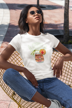 Load image into Gallery viewer, This unique Mai Tai tee makes the ultimate personal statement. Respect Mai-Authora-Tai! Perfect junior&#39;s t-shirt for your tiki collection or that Tiki-phile friend of yours.  Her go-to tee fits like a well-loved favorite, featuring a slim feminine fit. Additionally, it is comfortable with super soft cotton and quality print. 
