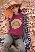 Load image into Gallery viewer, Taco Bout Cute T-Shirt. Taco lover tee. Taco Tuesday cute shirt. This special women&#39;s tee has a slim feminine fit. It&#39;s comfortable with super soft cotton and quality print that is sure to become her favorite! For women and offered in 5 great colors.
