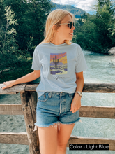 Load image into Gallery viewer, California desert T-Shirt. Cali lover tee. Cactus, mountain, desert shirt. This classic unisex jersey short sleeve tee fits like a well-loved favorite. Soft cotton and quality print make you fall in love with it. For both men and women and offered in 5 great colors.
